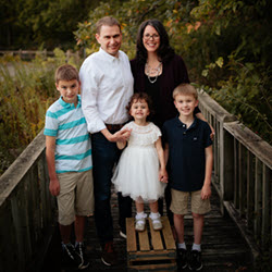 Baxter employee with his wife and children