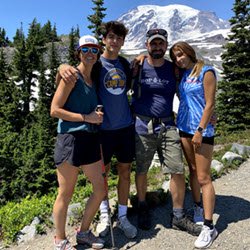 Baxter employee with his wife and children