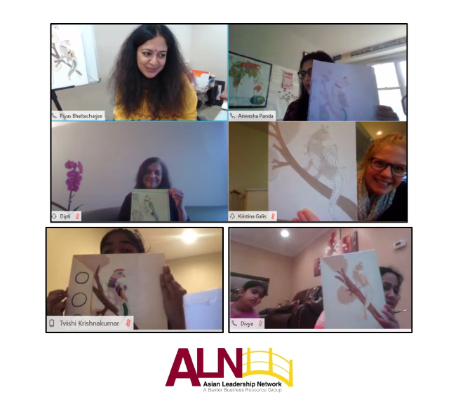 Image of a virtual art class held during May