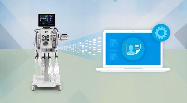 CRRT machine transmits data to the electronic health record