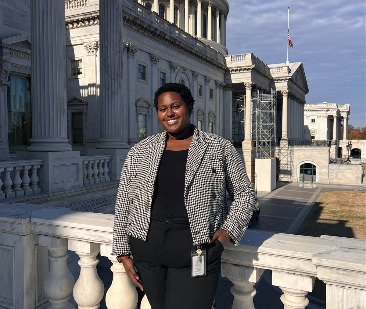 Baxter-sponsored fellow stands outside the U.S. Capitol