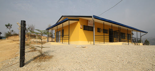 Image of a medical facility in a remote area