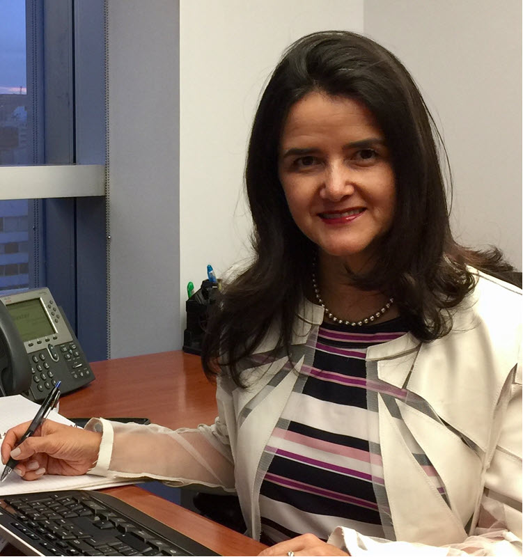 Baxter BRG leader pictured inside her office