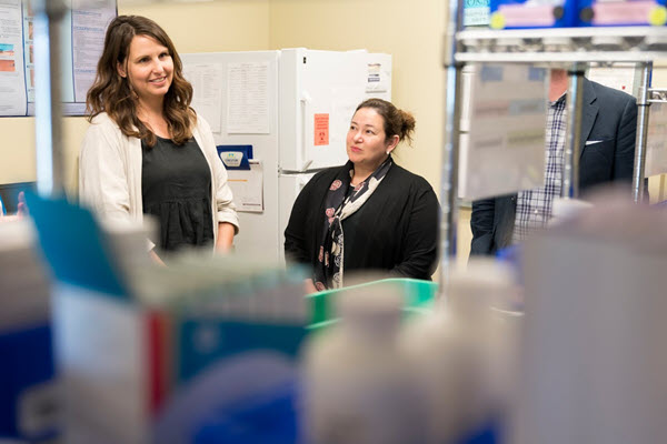 Image of Veronica Arroyave taking a tour with grant recipient