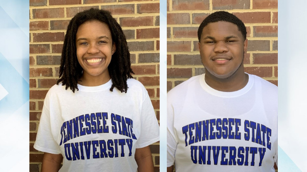 Two recipients of the Baxter Scholars Award