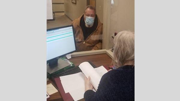 A patient checks for a healthcare appointment