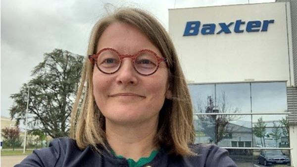 Baxter site director stands outside her facility