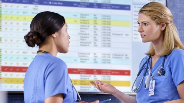 Nurses talking to each other
