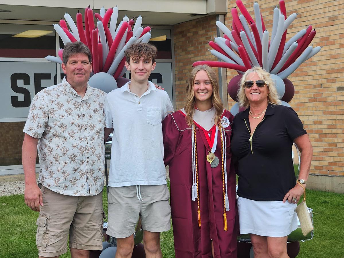 Baxter employee pictured with her family
