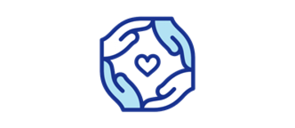 Hands forming a circle around a heart