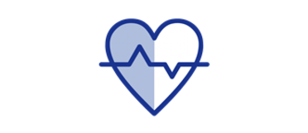 Icon of a heart with a pulse line